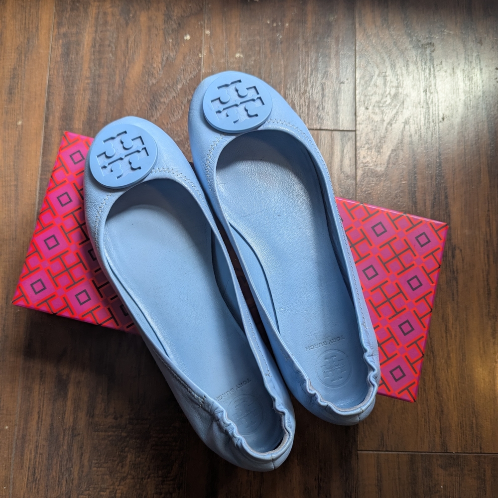 Tory Burch Blue Ballet Flats